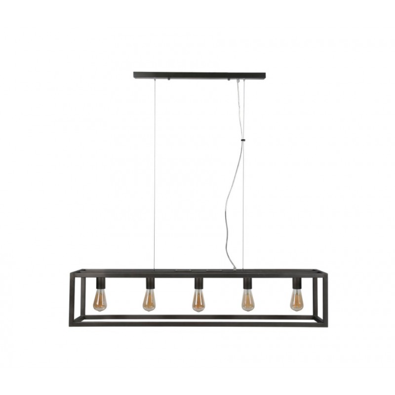 ZI Hanging lamp 5L rectangle squared tube